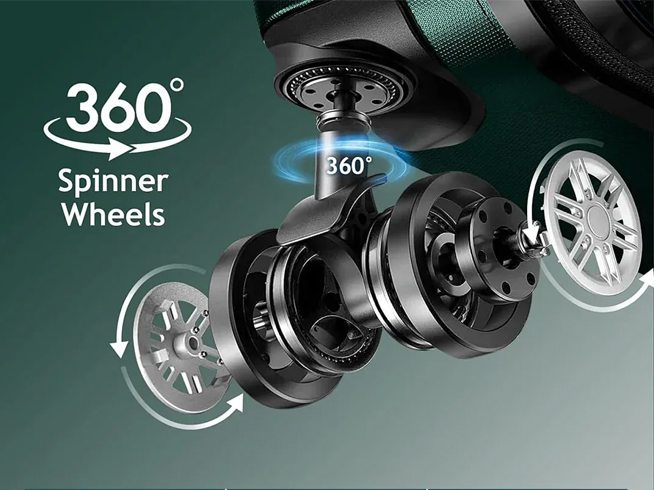 Vorteile des 360-Grad-Drehraddesigns des Koffers